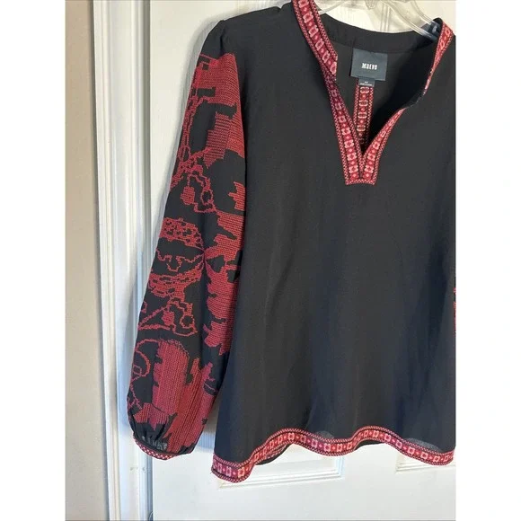 Antropologie Maeve Umbra Embroidered Peasant‎ Top Sz XS - Picture 4 of 6